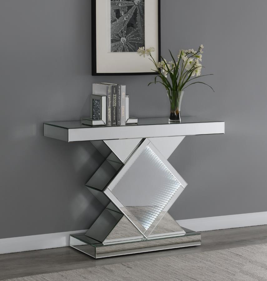 Moody Silver Console Table - MyWaynesHome #