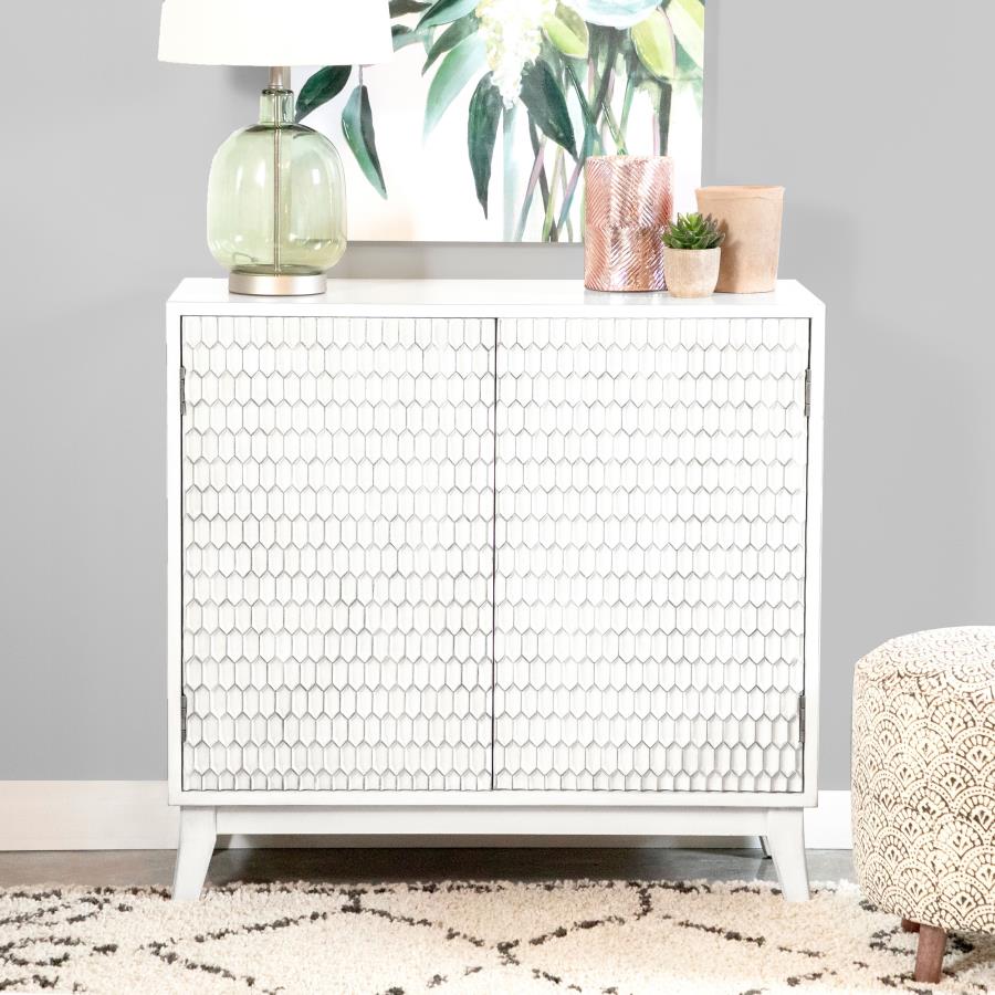Gambon White Accent Cabinet - MyWaynesHome #