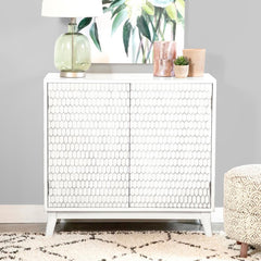 Gambon White Accent Cabinet - MyWaynesHome #