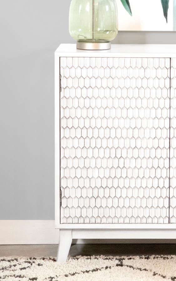 Gambon White Accent Cabinet - MyWaynesHome #