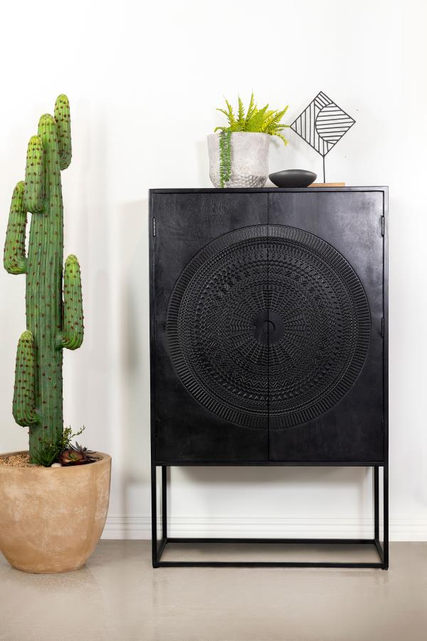Jenna Black Accent Cabinet - MyWaynesHome #