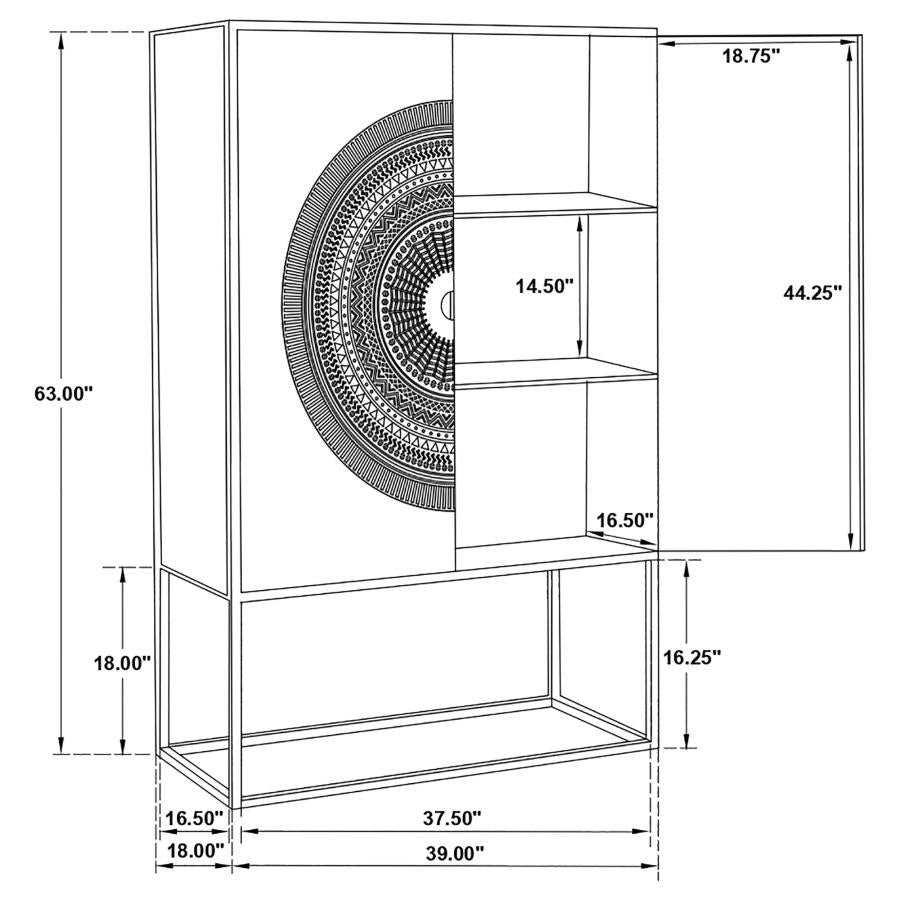 Jenna Black Accent Cabinet - MyWaynesHome #