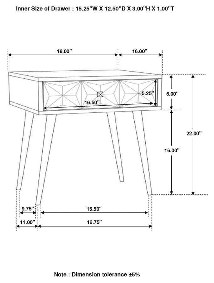 Ezra Brown Side Table - MyWaynesHome #