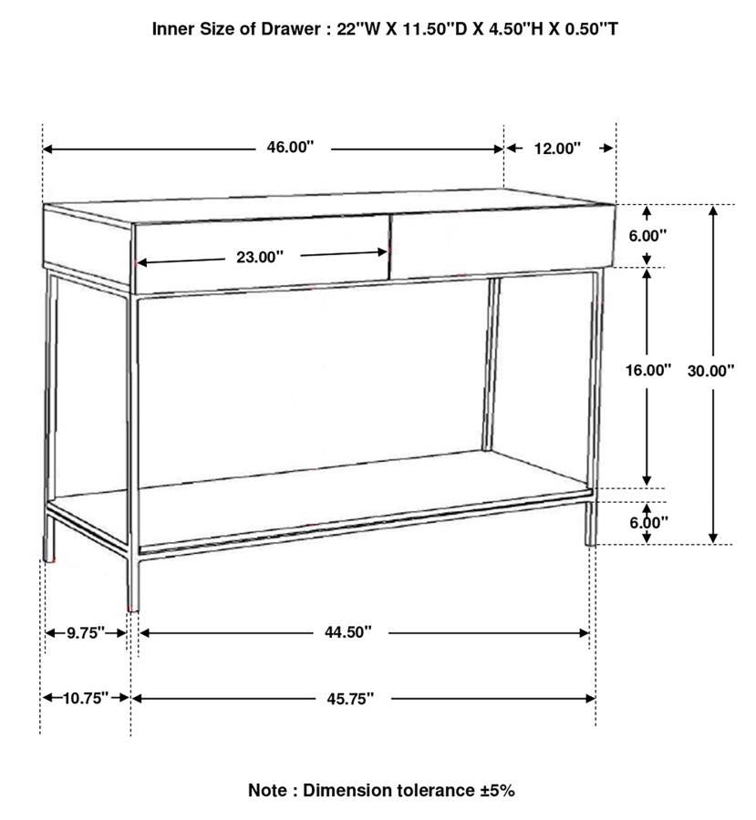 Rubeus Beige Console Table - MyWaynesHome #