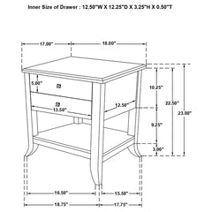 Russo Brown Side Table - MyWaynesHome #