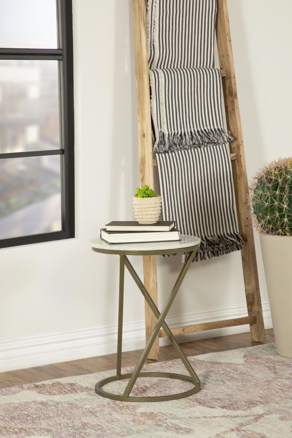 Malthe Gold Side Table - MyWaynesHome #