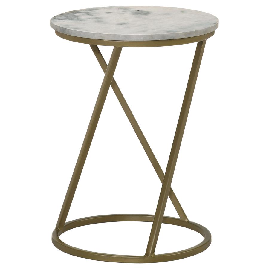 Malthe Gold Side Table - MyWaynesHome #