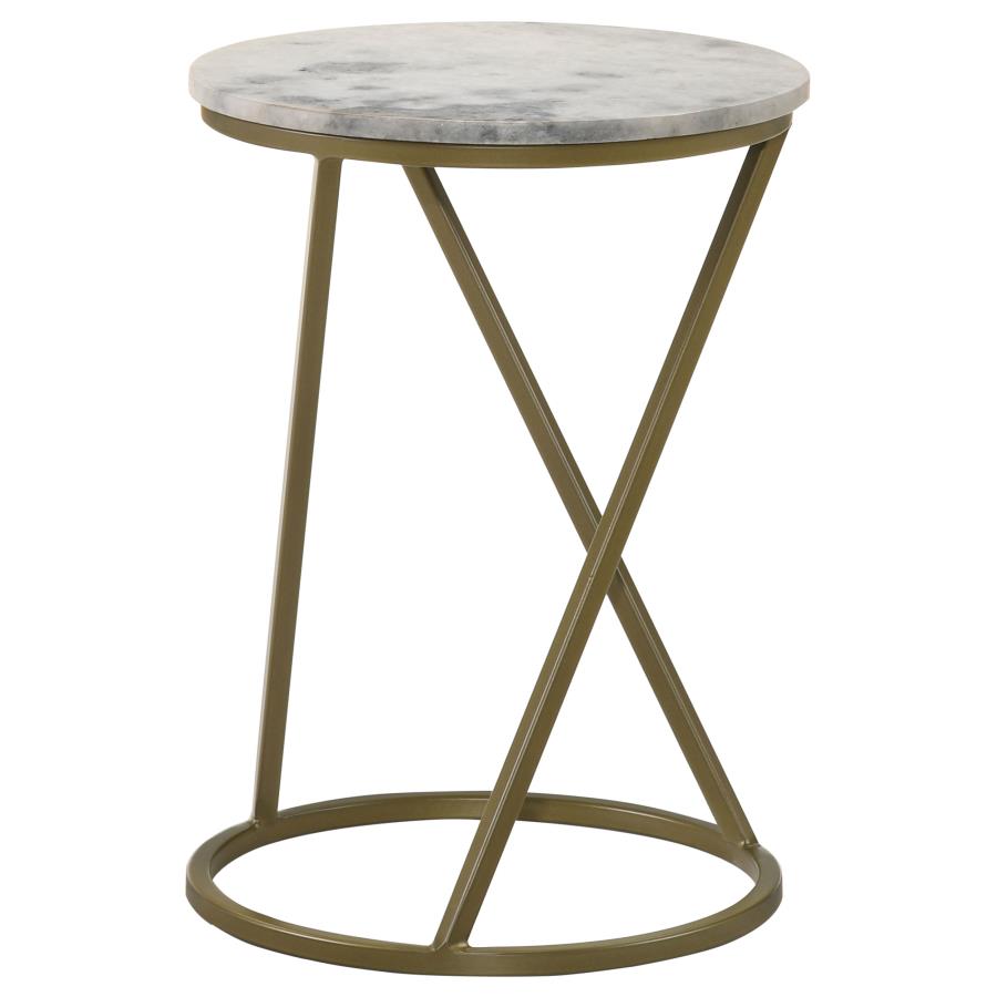 Malthe Gold Side Table - MyWaynesHome #