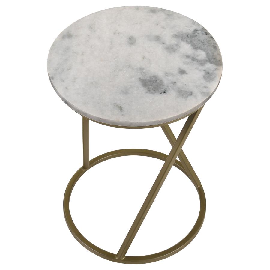 Malthe Gold Side Table - MyWaynesHome #