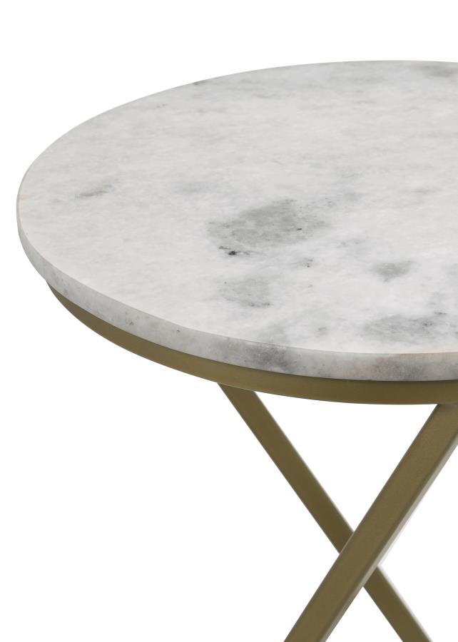 Malthe Gold Side Table - MyWaynesHome #