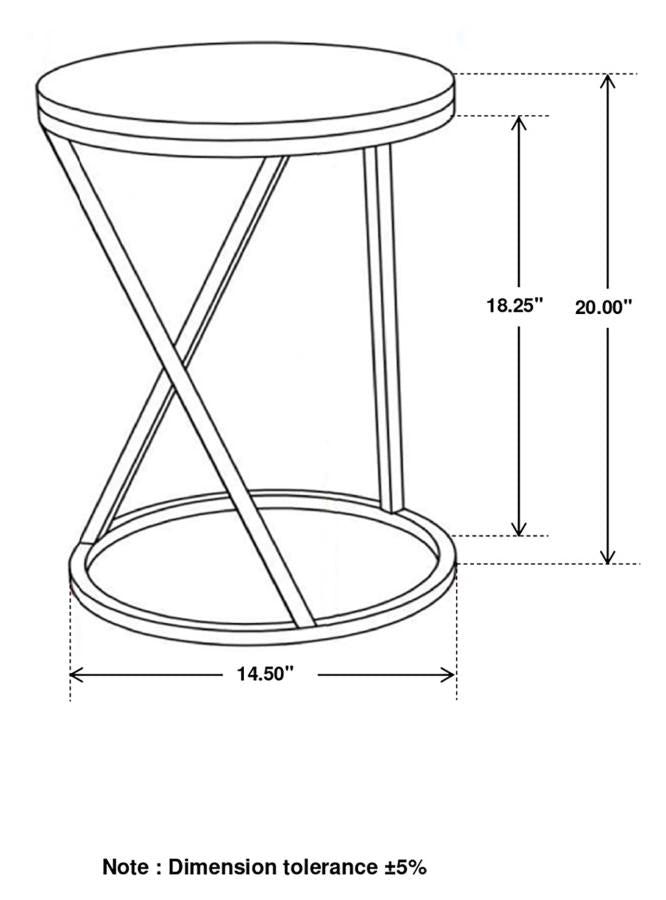 Malthe Gold Side Table - MyWaynesHome #