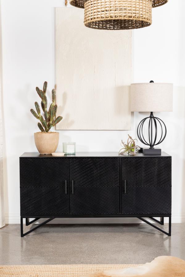 Riddell Black Accent Cabinet - MyWaynesHome #