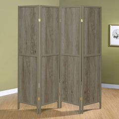 Deepika Grey 4 Panel Room Divider - MyWaynesHome #