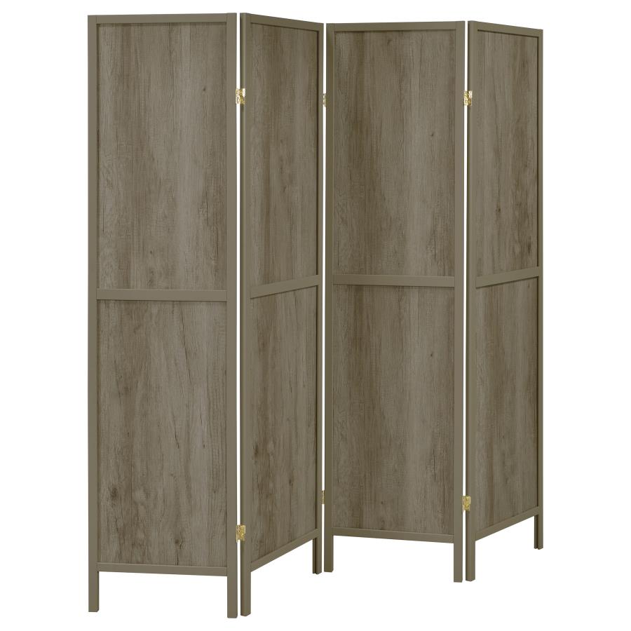 Deepika Grey 4 Panel Room Divider - MyWaynesHome #