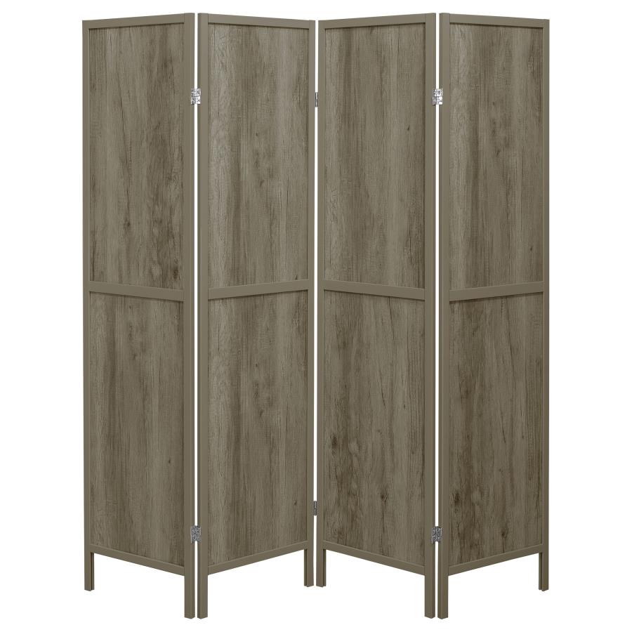 Deepika Grey 4 Panel Room Divider - MyWaynesHome #