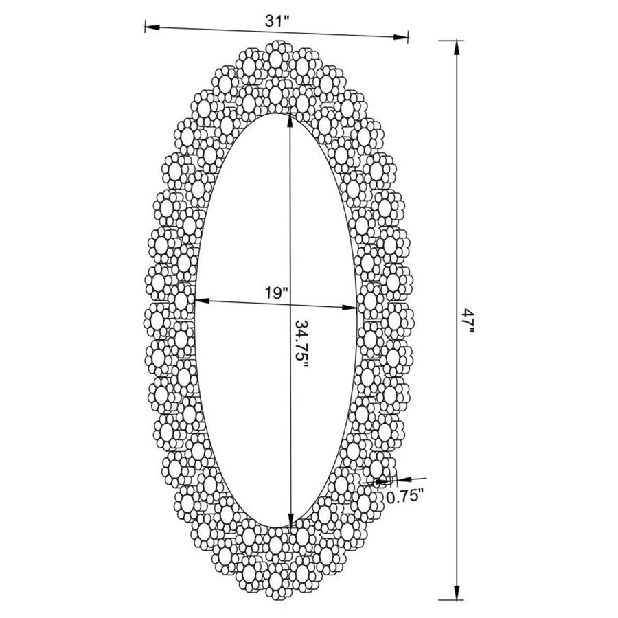 Colleen Silver Wall Mirror - MyWaynesHome #