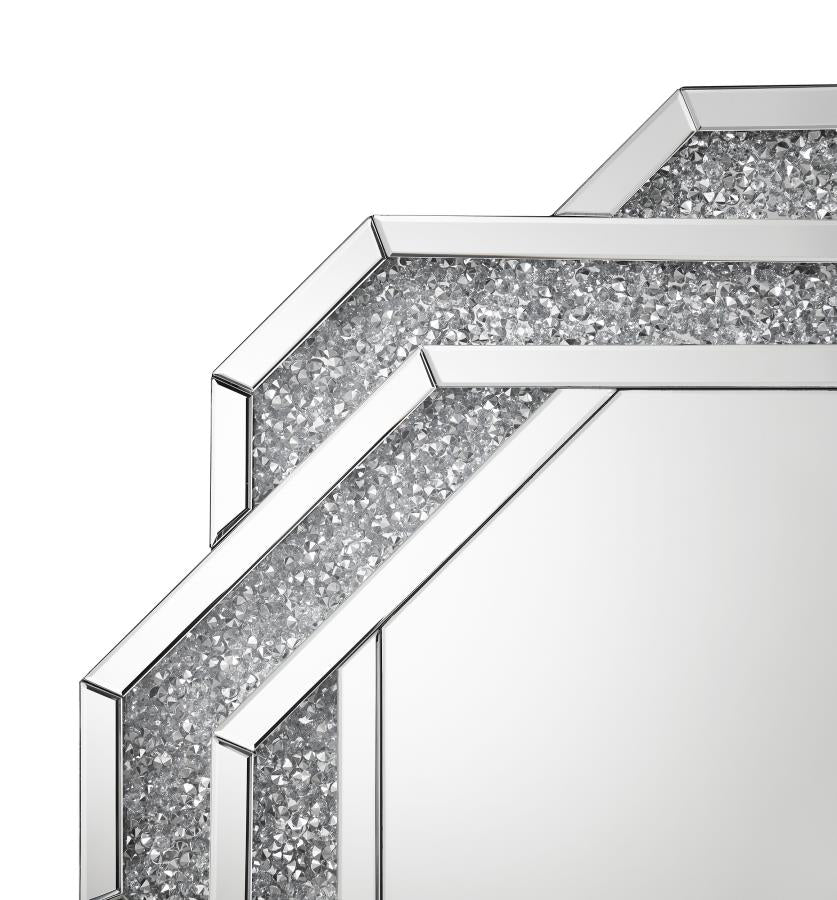 Mikayla Silver Wall Mirror - MyWaynesHome #