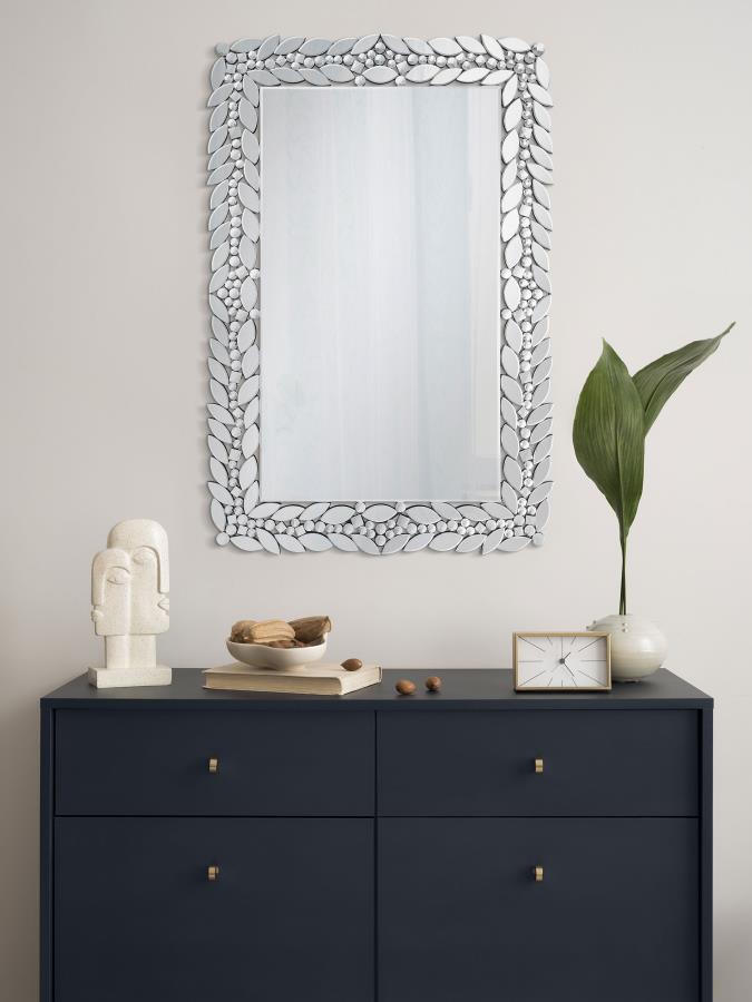 Cecily Silver Wall Mirror - MyWaynesHome #