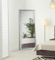 Yves Silver Floor Mirror - MyWaynesHome #