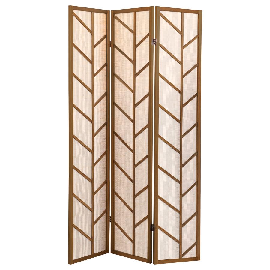 Mila Brown 3 Panel Room Divider - MyWaynesHome #