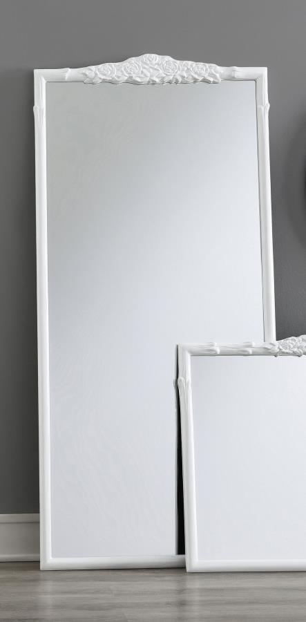 Sylvie White Floor Mirror - MyWaynesHome #