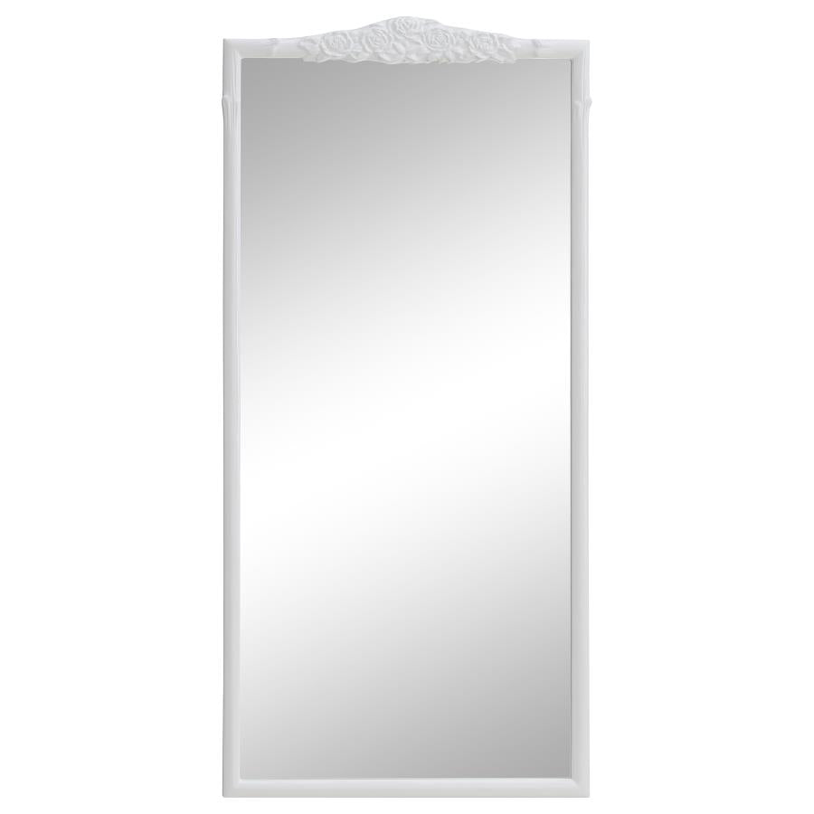 Sylvie White Floor Mirror - MyWaynesHome #
