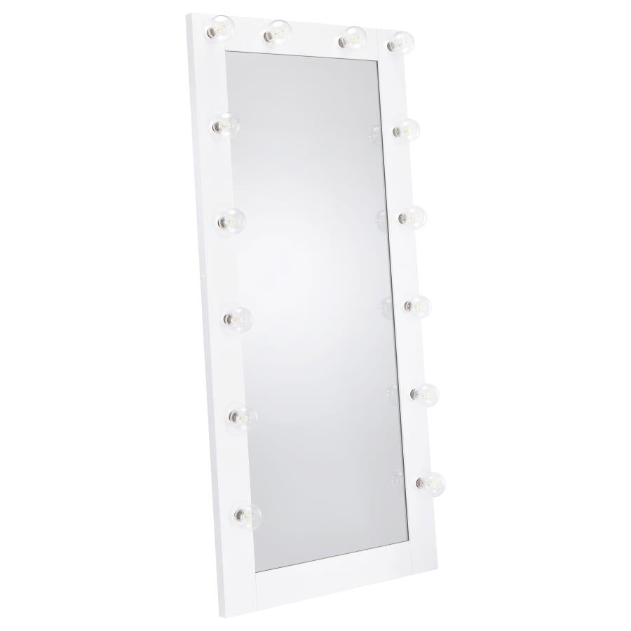 Zayan White Floor Mirror - MyWaynesHome #