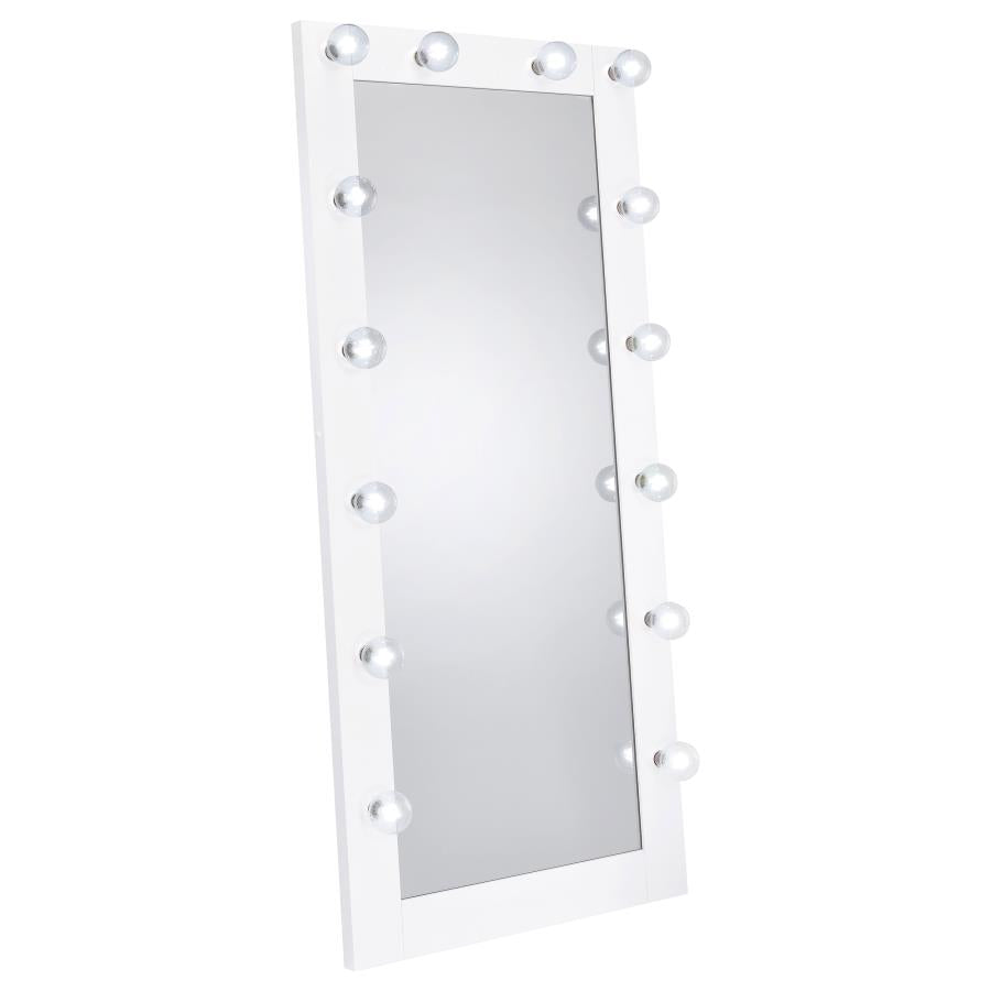 Zayan White Floor Mirror - MyWaynesHome #