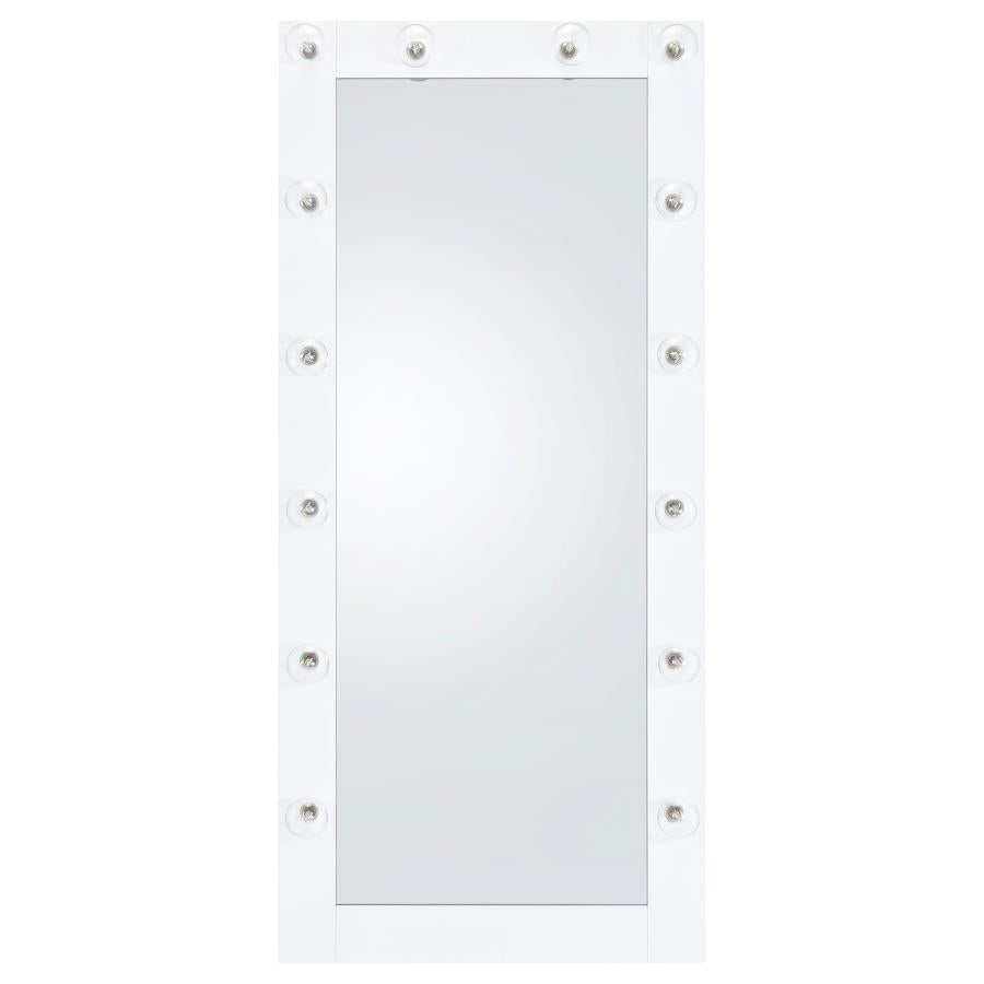 Zayan White Floor Mirror - MyWaynesHome #