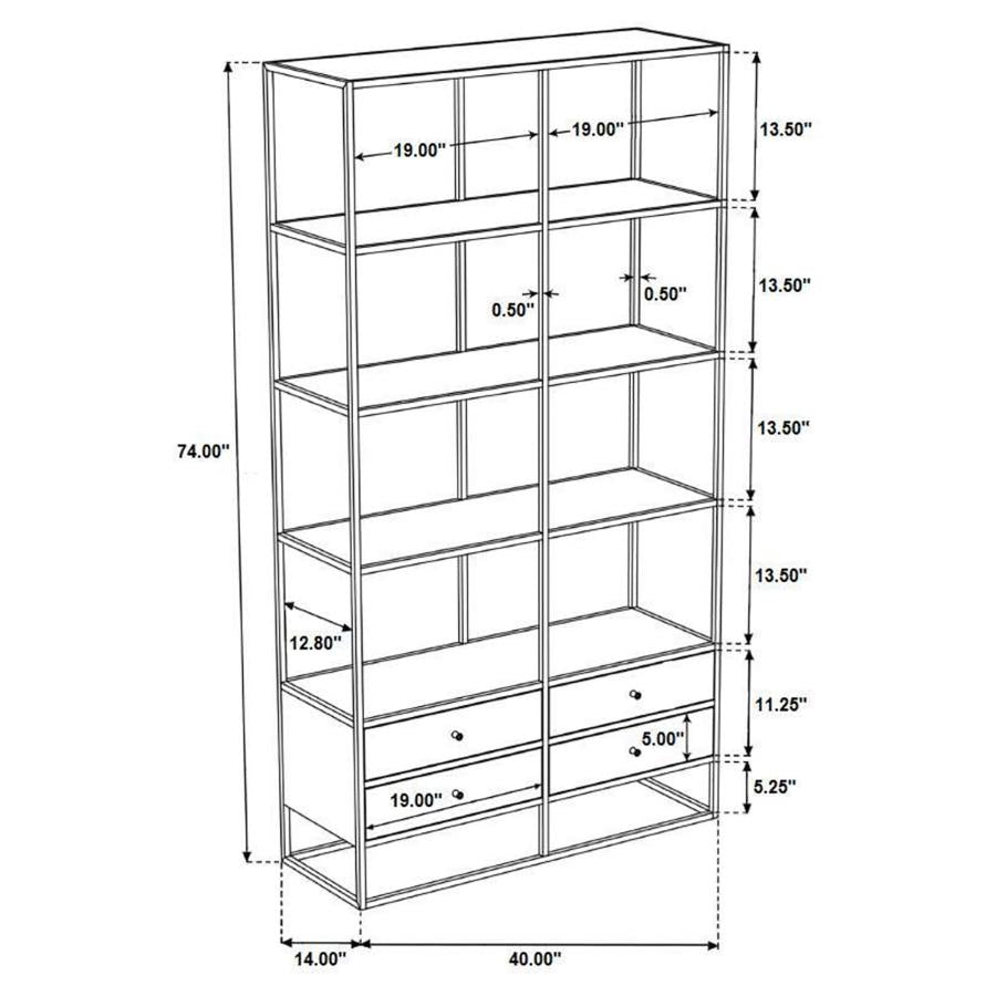 Belcroft Brown Bookcase - MyWaynesHome #