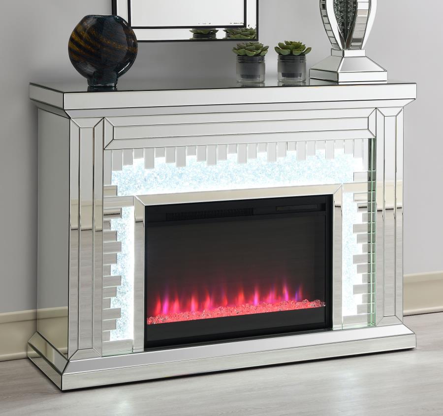 Gilmore Silver Electric Fireplace - MyWaynesHome #