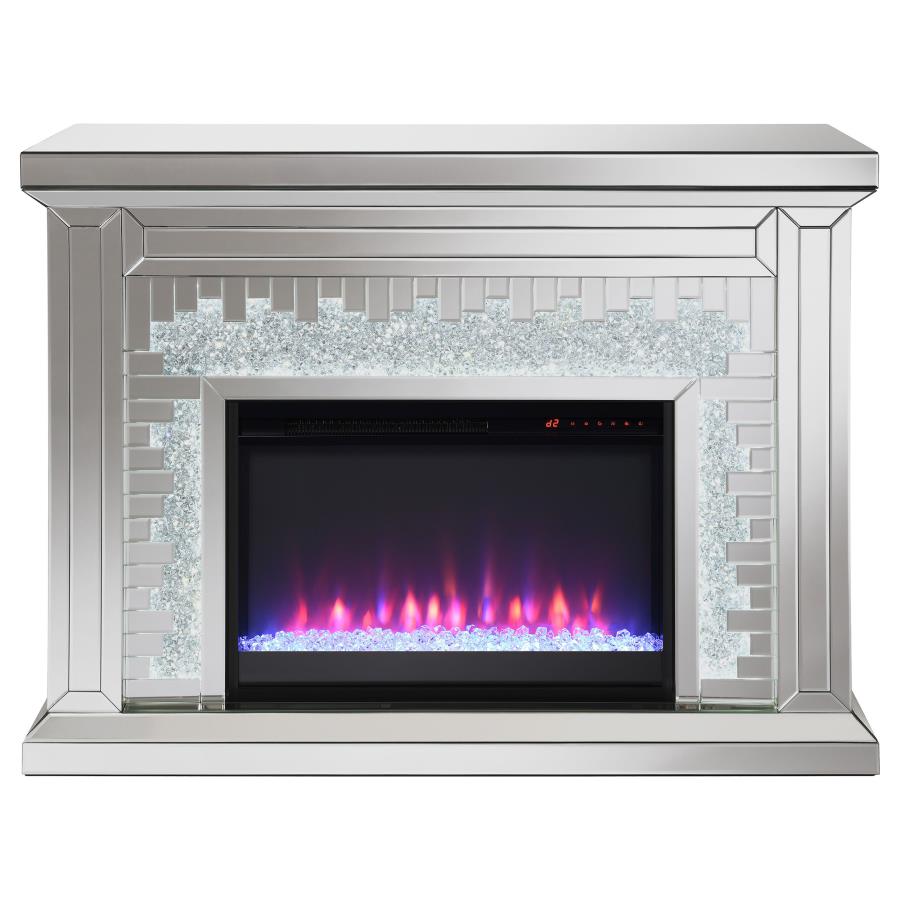 Gilmore Silver Electric Fireplace - MyWaynesHome #