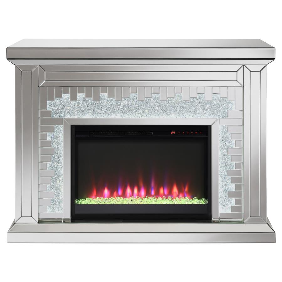 Gilmore Silver Electric Fireplace - MyWaynesHome #