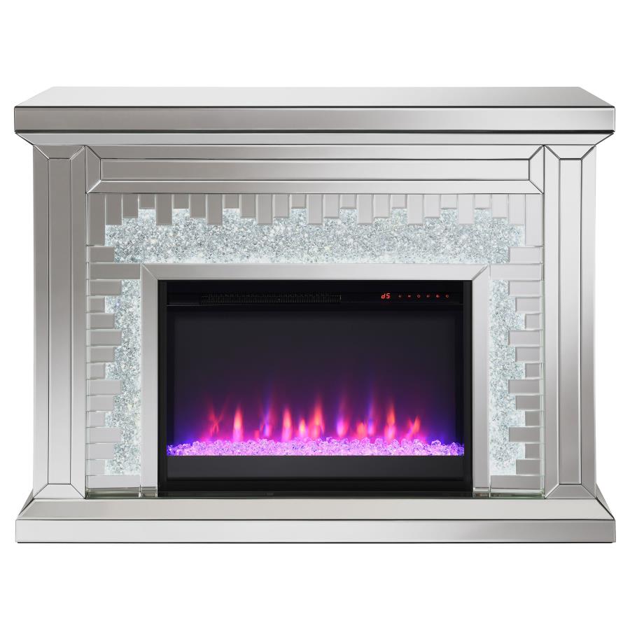Gilmore Silver Electric Fireplace - MyWaynesHome #