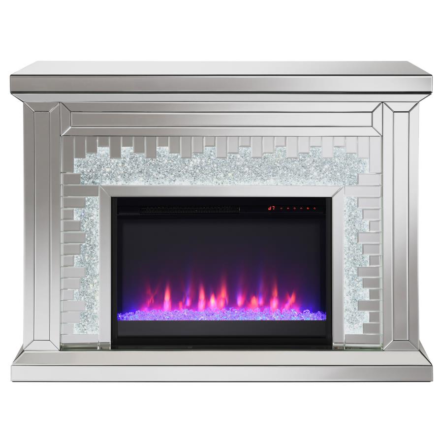 Gilmore Silver Electric Fireplace - MyWaynesHome #