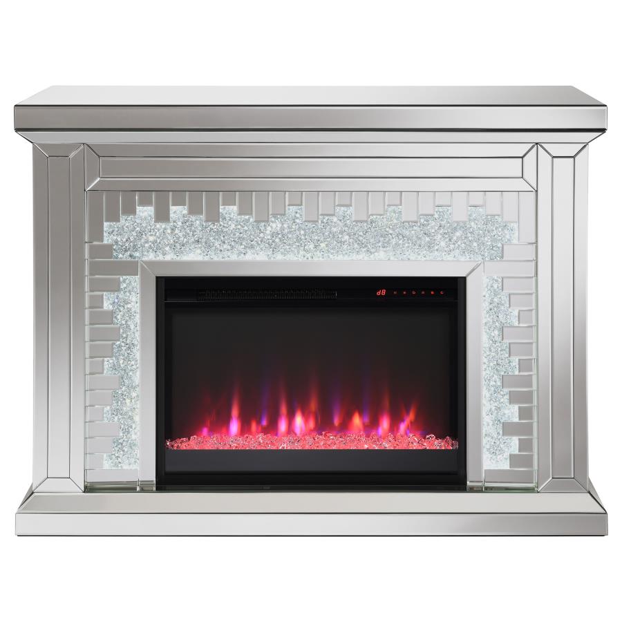 Gilmore Silver Electric Fireplace - MyWaynesHome #