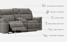 Next-Gen DuraPella Power Reclining Loveseat with Console - MyWaynesHome #