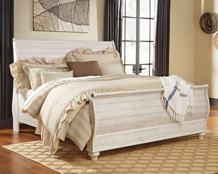 Willowton Queen Sleigh Bed - MyWaynesHome #