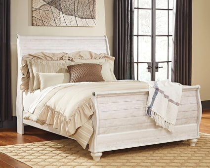 Willowton Queen Sleigh Bed - MyWaynesHome #