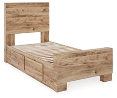 Hyanna Twin Panel Bed with 2 Side Storage - MyWaynesHome #