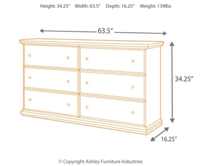 Maribel Queen/Full Panel Headboard Bed with Dresser - MyWaynesHome #