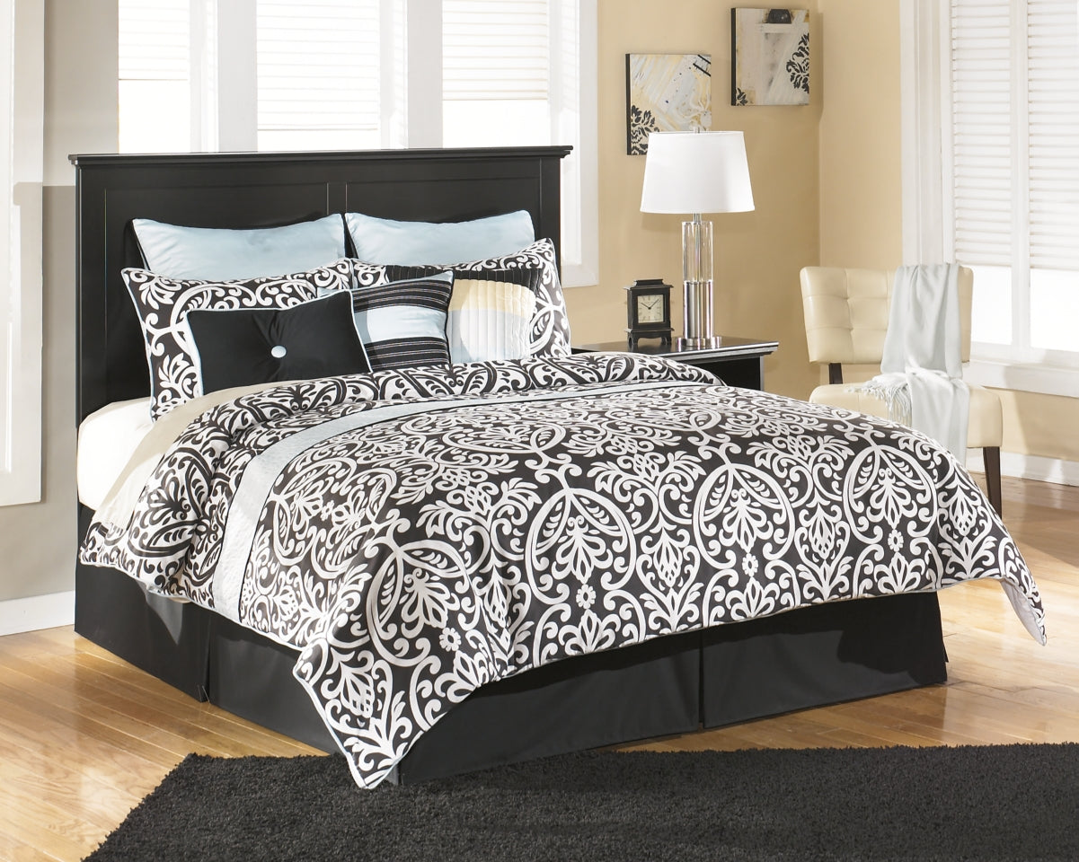 Maribel Queen/Full Panel Headboard Bed with Mirrored Dresser, Chest and 2 Nightstands - MyWaynesHome #