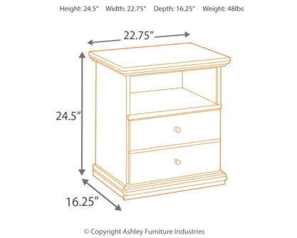 Maribel Queen/Full Panel Headboard Bed with Mirrored Dresser, Chest and 2 Nightstands - MyWaynesHome #