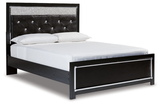 Kaydell Queen Upholstered Panel Bed with Mirrored Dresser, Chest and Nightstand - MyWaynesHome #