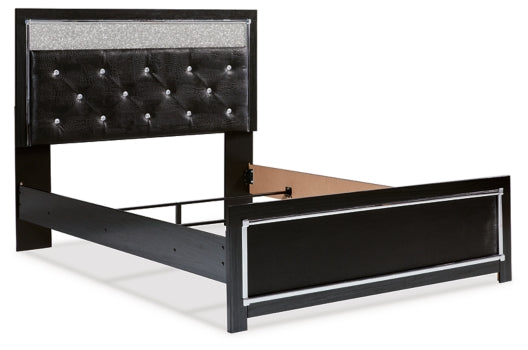 Kaydell Queen Upholstered Panel Bed with Mirrored Dresser, Chest and Nightstand - MyWaynesHome #