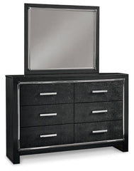 Kaydell Queen Upholstered Panel Bed with Mirrored Dresser, Chest and Nightstand - MyWaynesHome #