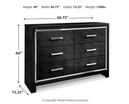 Kaydell King Upholstered Panel Platform Bed with Dresser - MyWaynesHome #