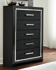 Kaydell Queen Panel Bed with Storage with Mirrored Dresser and Chest - MyWaynesHome #