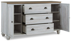 Haven Bay Queen Panel Storage Bed with Mirrored Dresser, Chest and 2 Nightstands - MyWaynesHome #