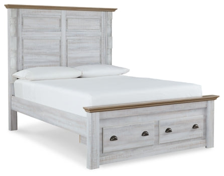 Haven Bay Queen Panel Storage Bed with Mirrored Dresser, Chest and 2 Nightstands - MyWaynesHome #